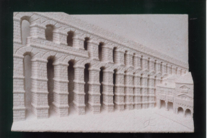 Acueducto de Segovia. Piedra Rosa Sepúlveda. Medidas 40 X 30 cm.