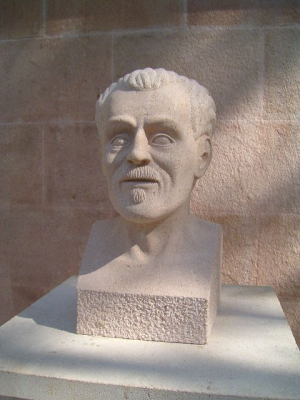 Busto de Isaac de Frutos "El Carterillo", Piedra Rosa Sepúlveda. 